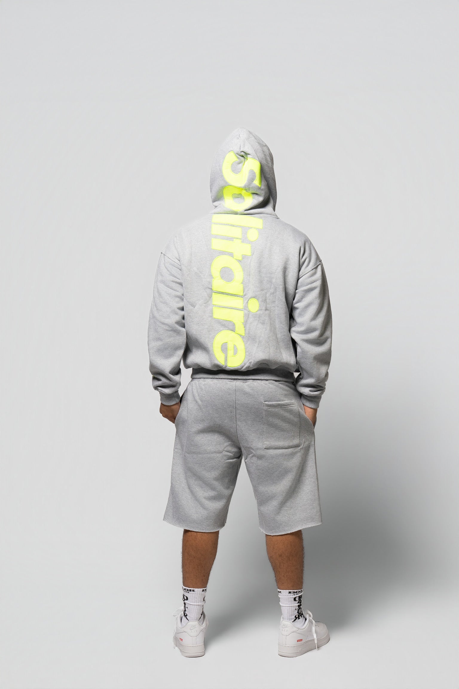 GREY & NEON SHORT SET