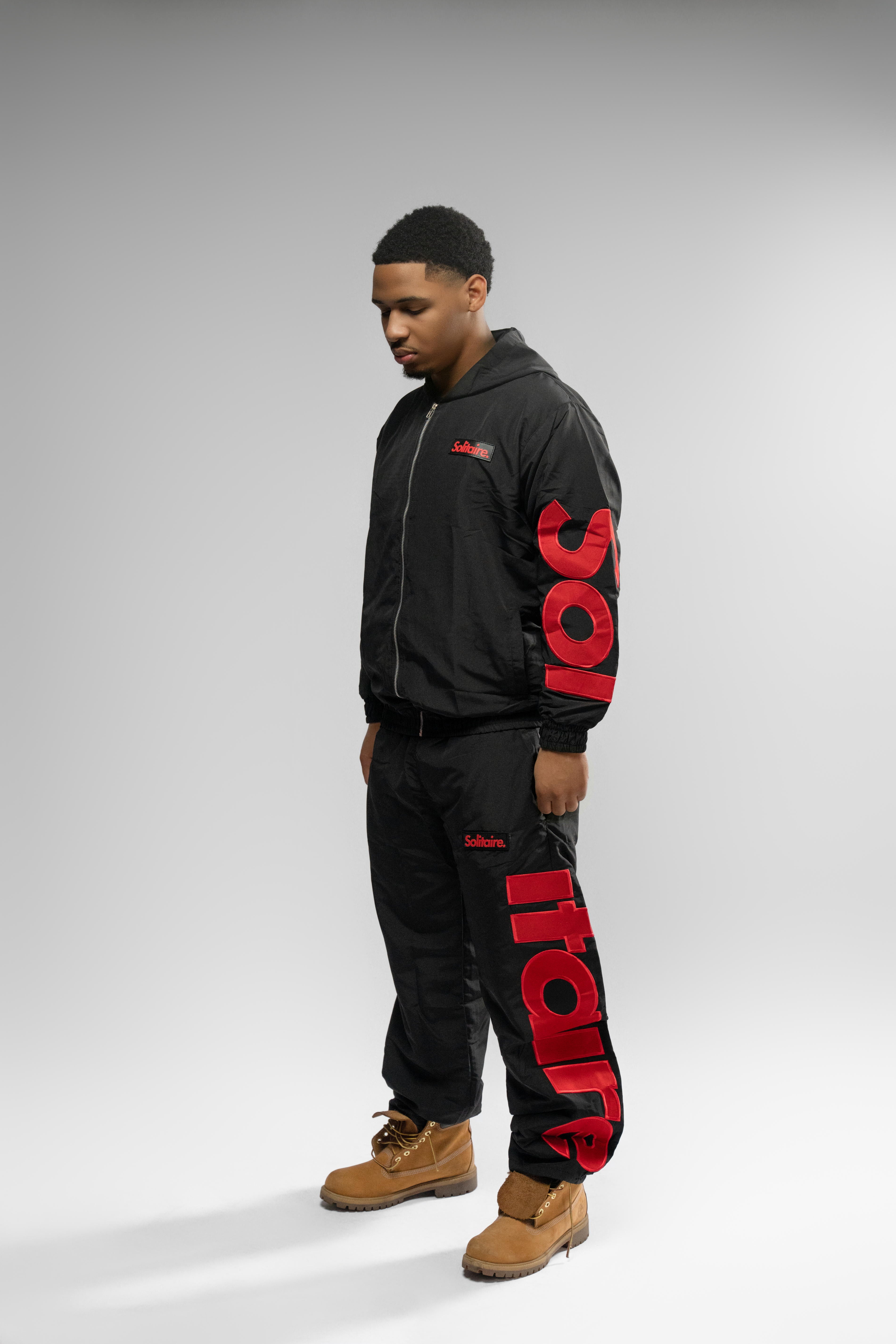 Black & Red Nylon Set