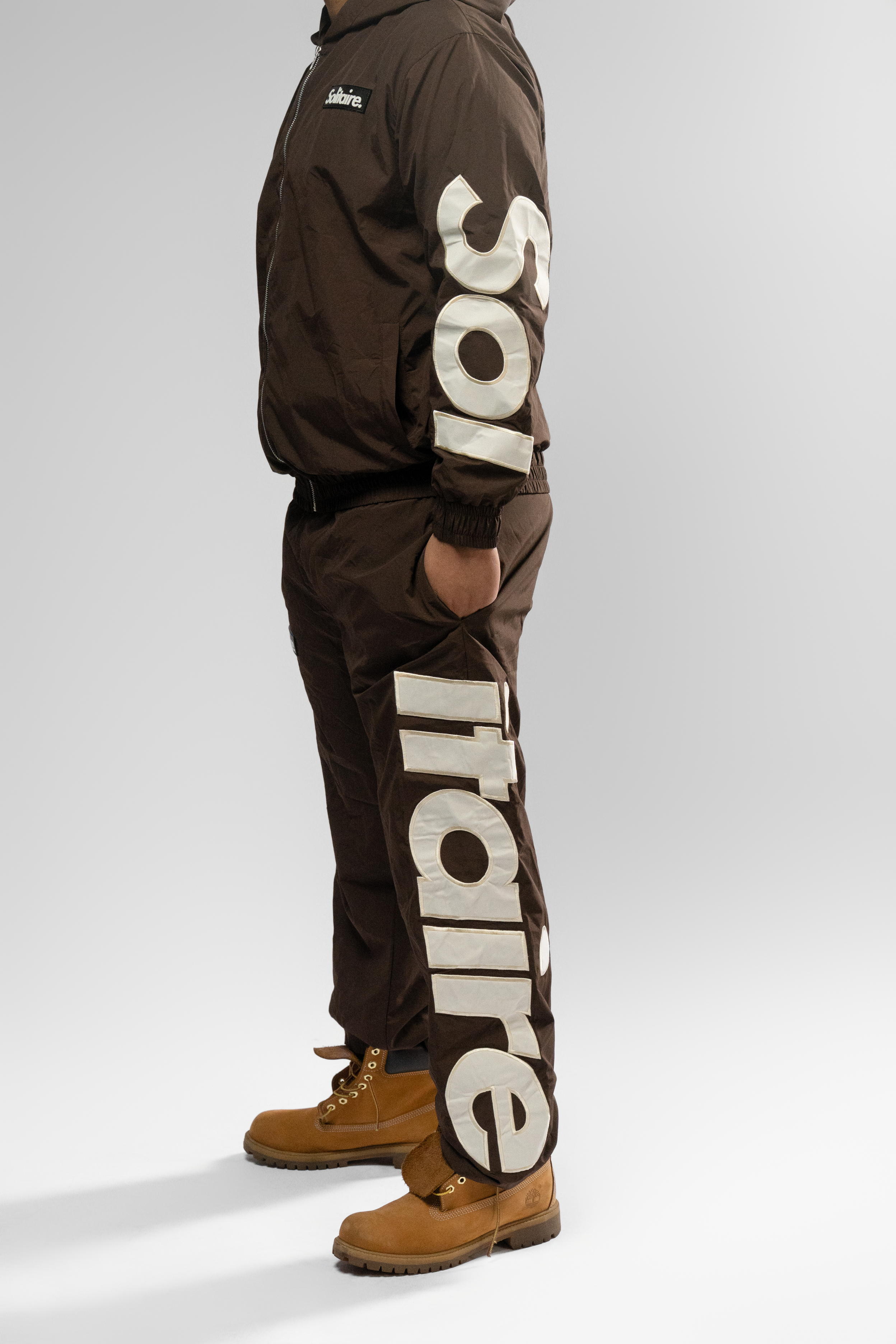 Brown & Cream Nylon Set