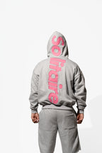 GREY & PINK SHORT SET