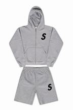 Grey & Black Short Set