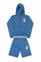Blue & White Short Set