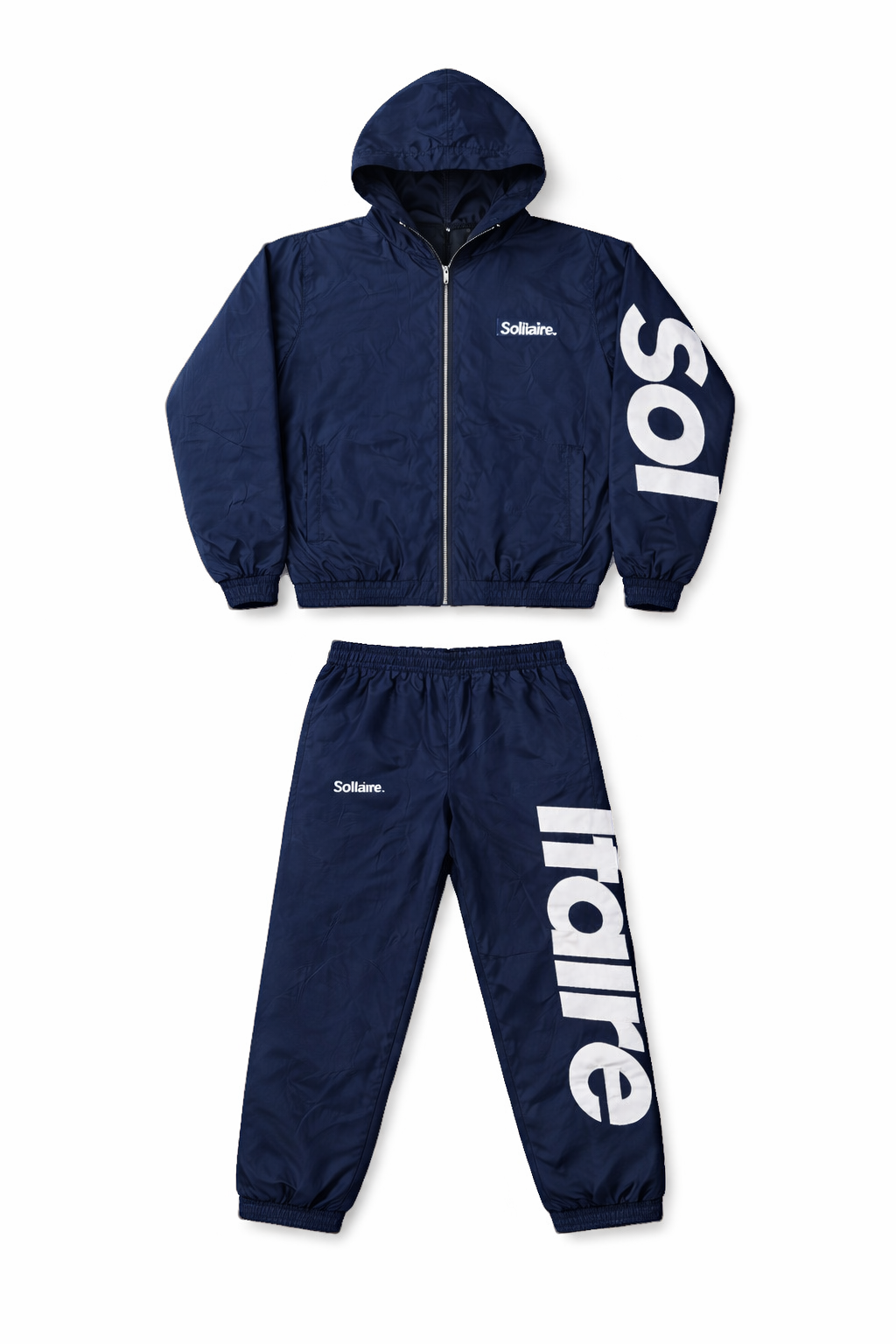 Navy Blue & White Nylon Set