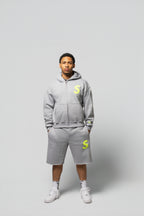 GREY & NEON SHORT SET