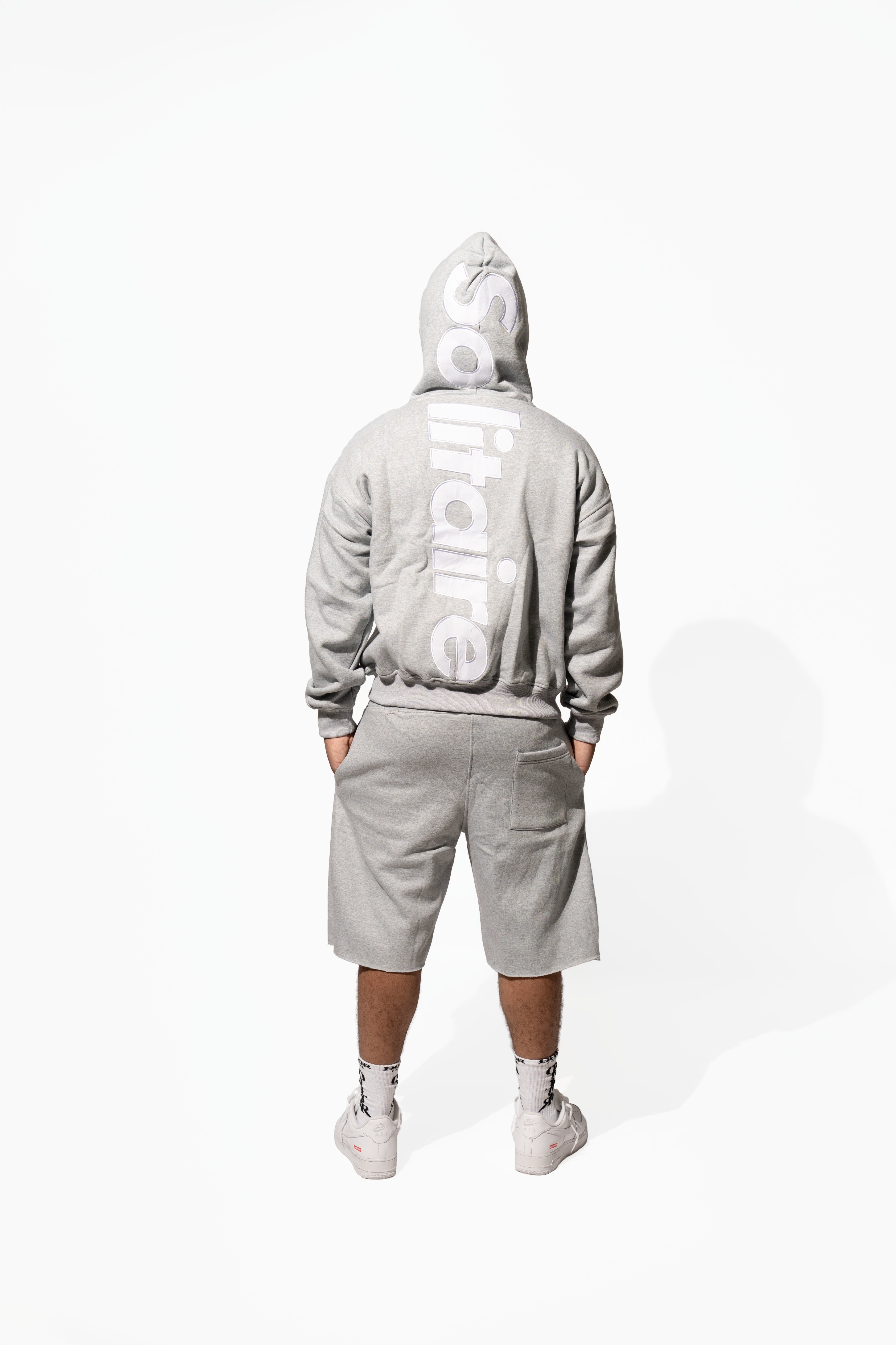 GREY & WHITE SHORT SET