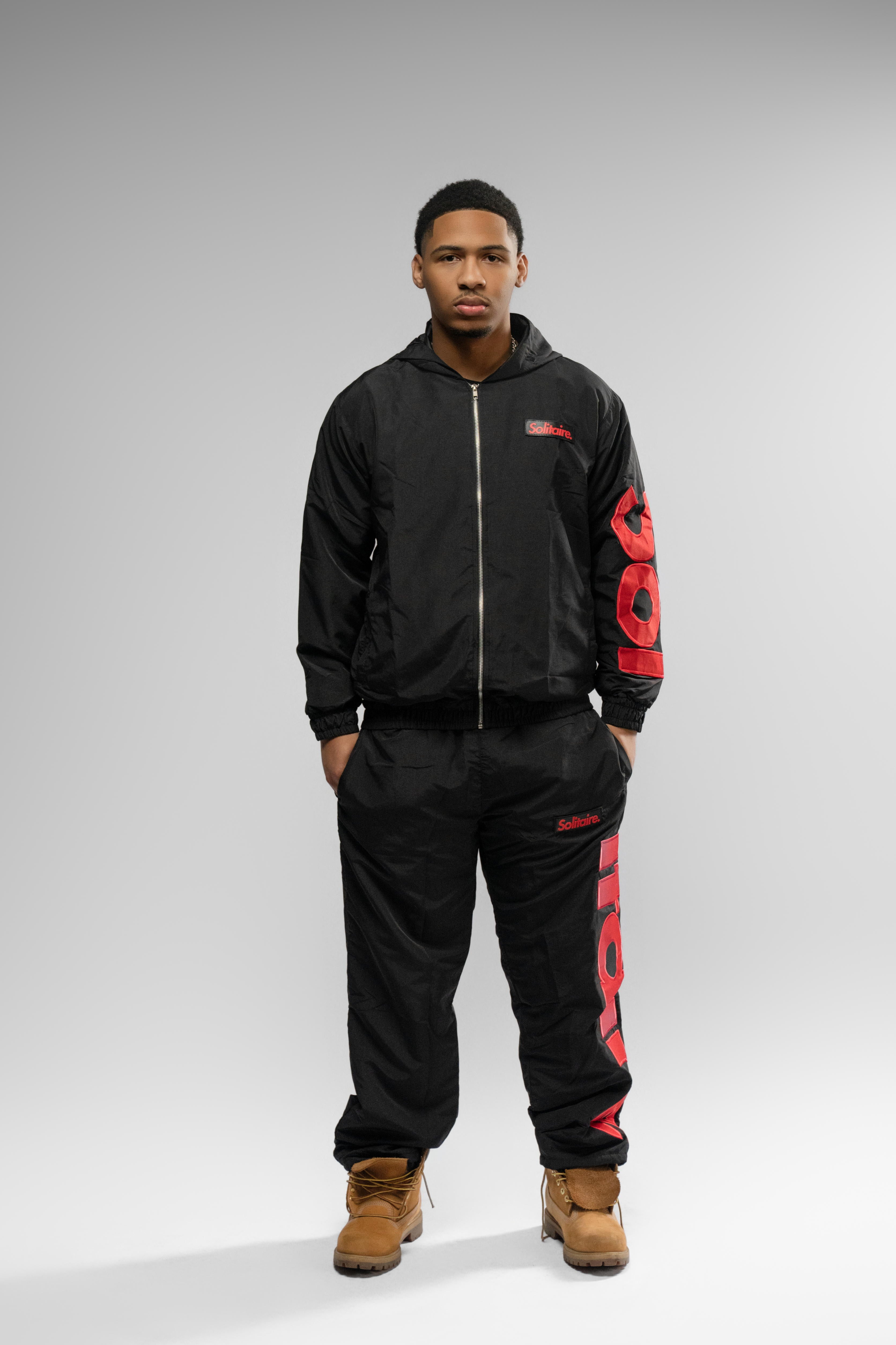 Black & Red Nylon Set